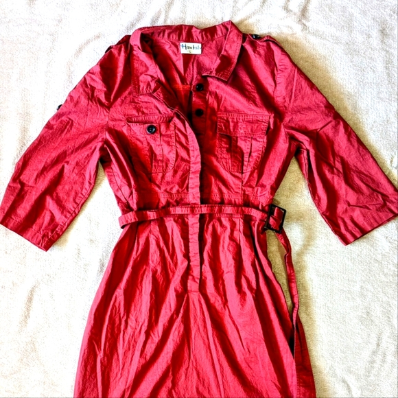 Hawksley brand, ladies Lg (fits like a small) wine coloured shirt dress,… - Picture 2 of 14